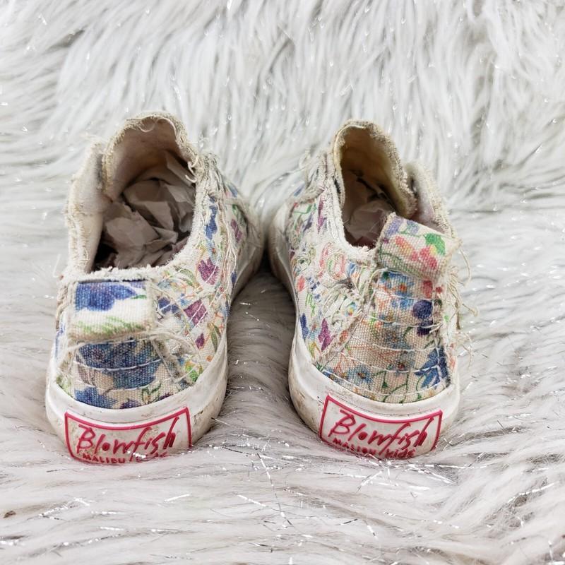 BLOWFISH MALIBU KIDS White Flowers Slip On Casual Slip On Shoes Toddler Size 7