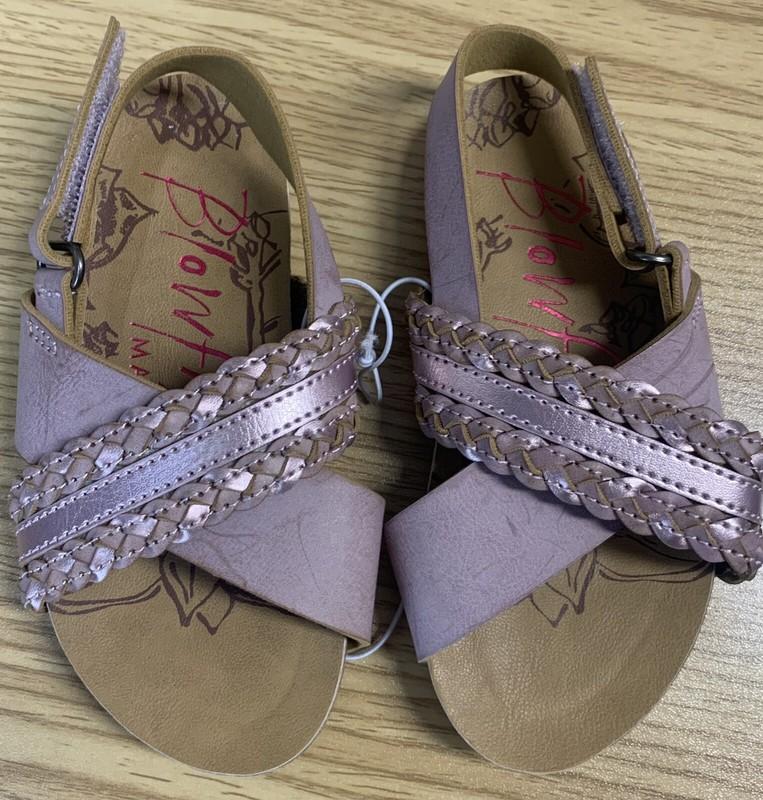Blowfish Sandal Size 7 Toddler Girls Goodies Pink Metallic Braid New NWOT SH5FS