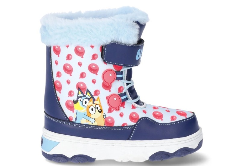 Bluey & Bingo Toddler Girls Winter Snow Boots With Faux Fur Trim Size 11 New