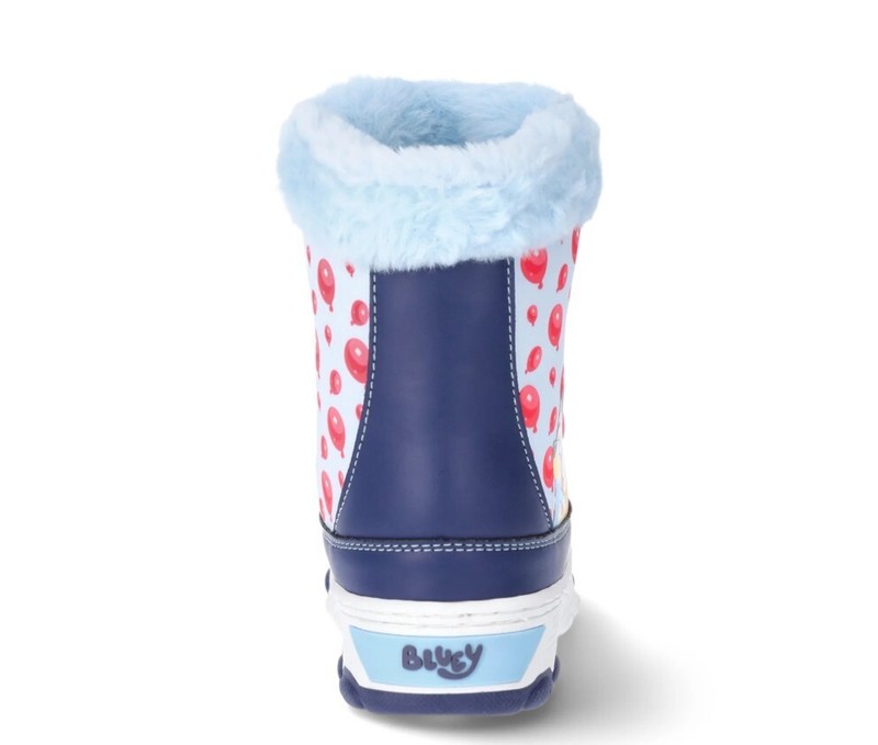 Bluey & Bingo Toddler Girls Winter Snow Boots With Faux Fur Trim Size 11 New