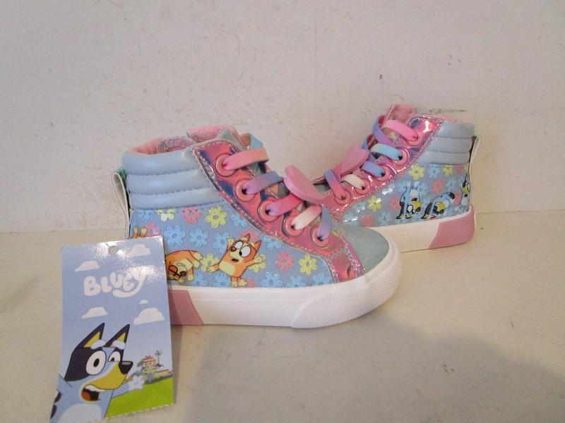 Bluey Toddler Athletic Fashion School Hook & Loop Sneakers Blue Size 11T