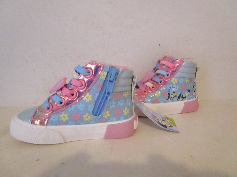 Bluey Toddler Athletic Fashion School Hook & Loop Sneakers Blue Size 11T