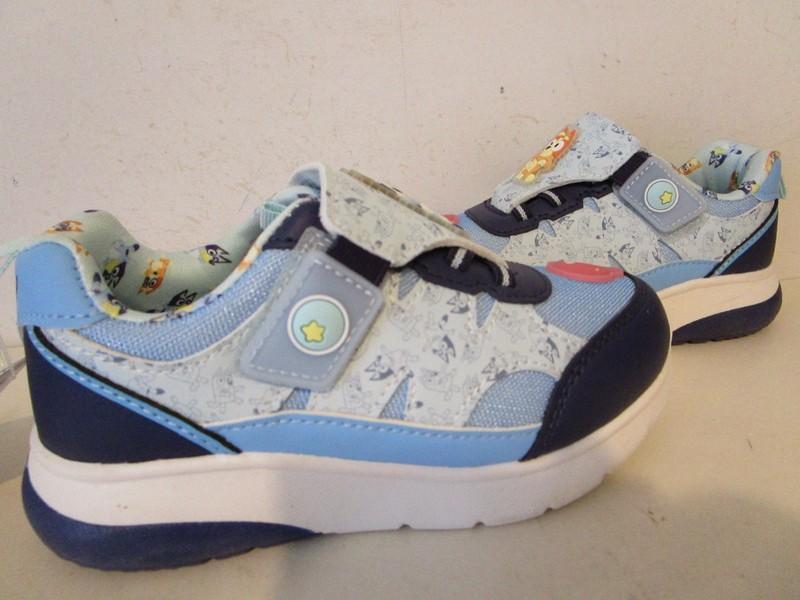 Bluey Toddler Athletic Fashion School Hook & Loop Sneakers Blue Size 12T