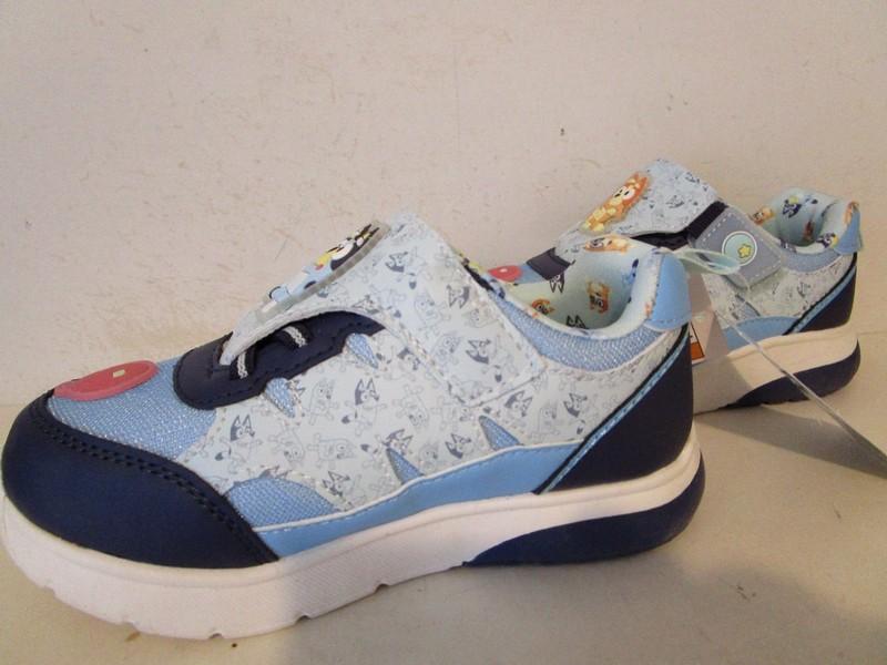 Bluey Toddler Athletic Fashion School Hook & Loop Sneakers Blue Size 12T