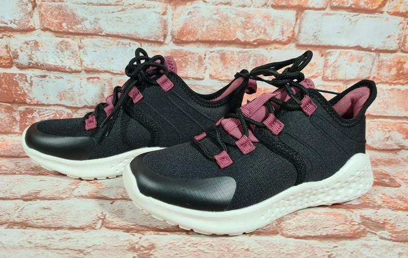 BNWT Girls Sz 2 SNR Anko Brand Black Pink Casual Lace Up Sneakers Shoes