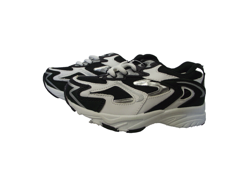 BNWT Little Boy Sz 10 Quality Viper Brand Black and White Athletic Jogger Shoes