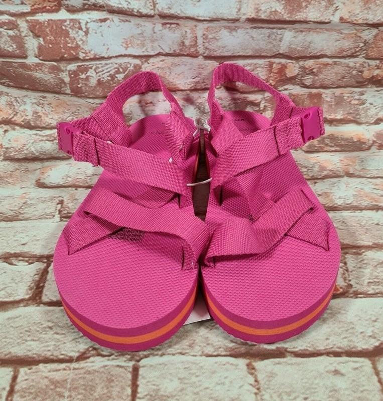 BNWT Older Girls Sz 4 SNR Anko Brand Casual Hot Pink Sandals Buckle Shoes