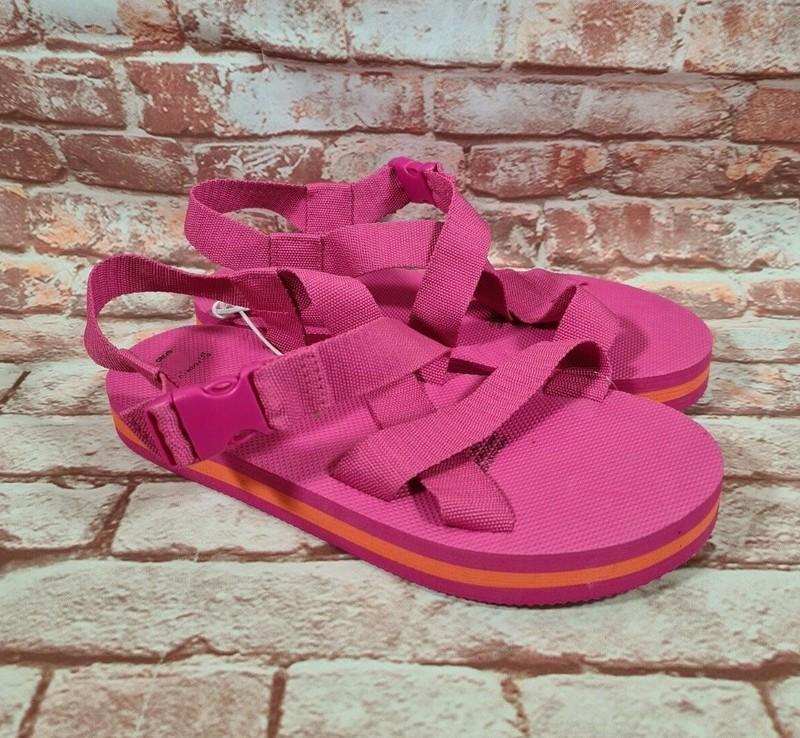BNWT Older Girls Sz 4 SNR Anko Brand Casual Hot Pink Sandals Buckle Shoes