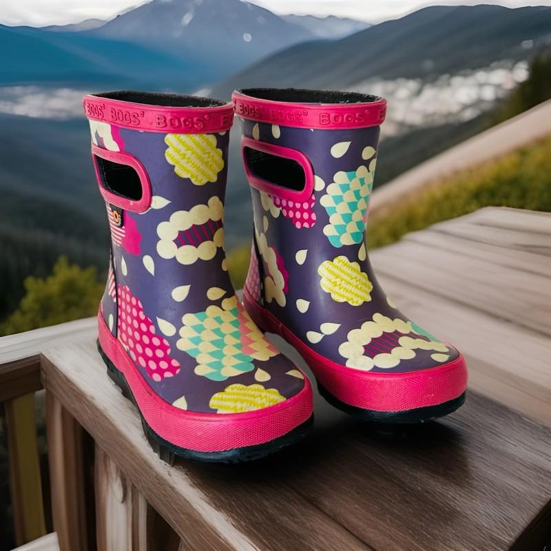 Bogs Baby Skipper Cloud Boots Infant Girls Size 6 Waterproof Pink Rainboots