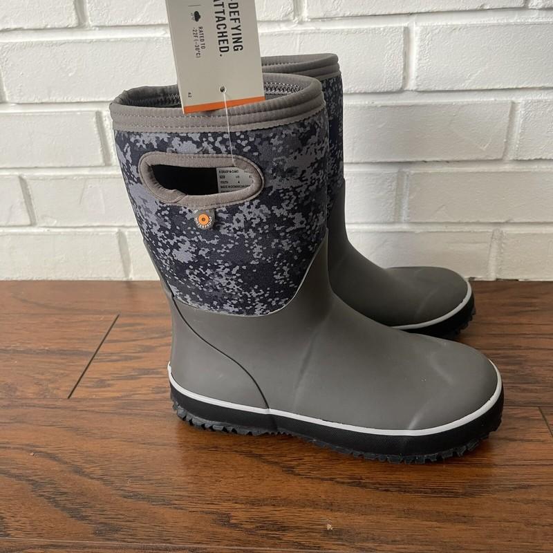 BOGS Grasp Camo Gray Boys Youth Kids Classic Waterproof Rain Winter Boot CHOOSE