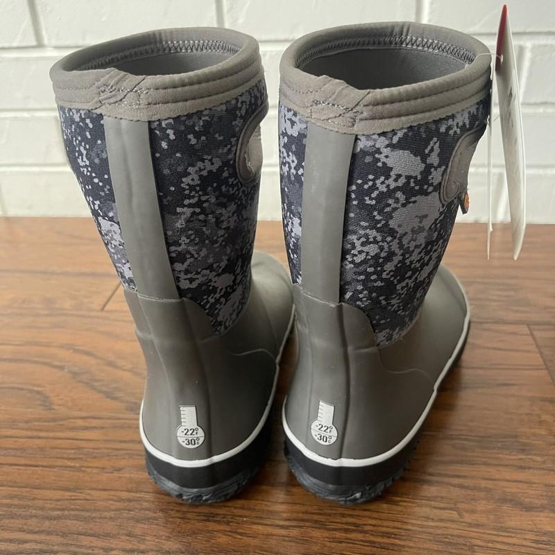 BOGS Grasp Camo Gray Boys Youth Kids Classic Waterproof Rain Winter Boot CHOOSE