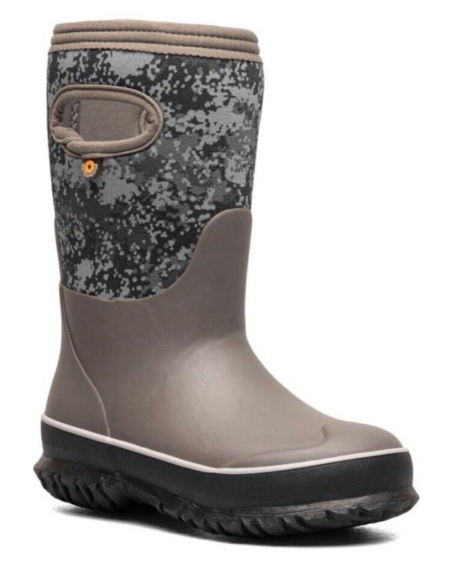 BOGS Grasp Camo Gray Boys Youth Kids Classic Waterproof Rain Winter Boot CHOOSE