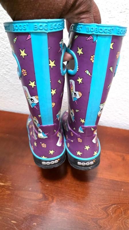 Bogs Kids Waterproof Unicorn Print Rain Boots Size 10