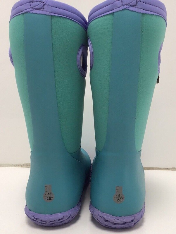 Bogs Outdoor Waterproof Boots Girls K Durham Solid Size 3 In Turquoise