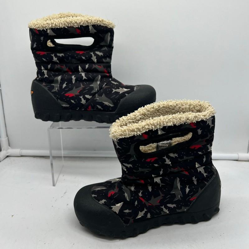Bogs Snow Boots Kids Toddler 12 B Moc Pull On Winter Sharks