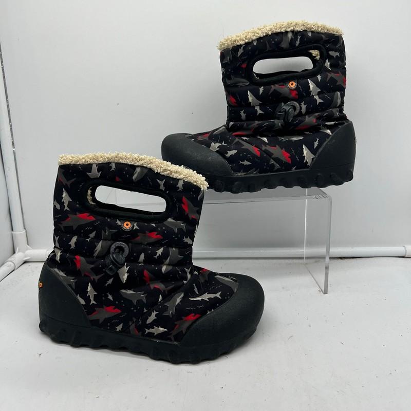 Bogs Snow Boots Kids Toddler 12 B Moc Pull On Winter Sharks