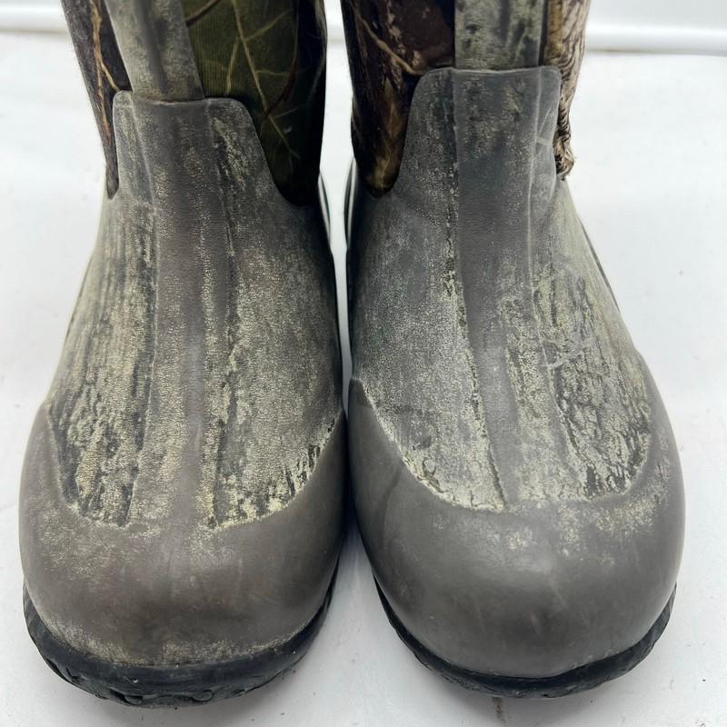 Bogs Snow Boots Kids Youth 12 Classic Mid Camo Pull On Brown Winter