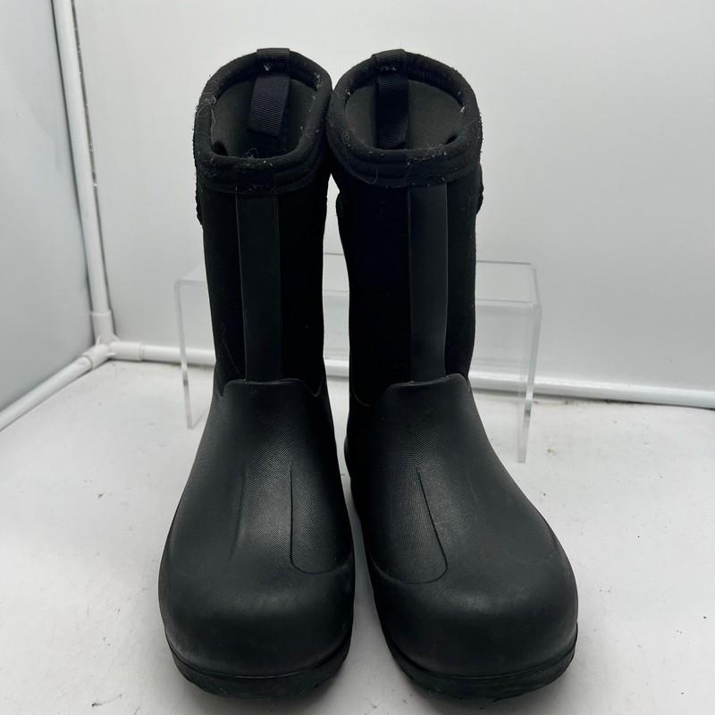 Bogs Snow Boots Kids Youth 13 Neo Classic Handle Pull On Black Winter