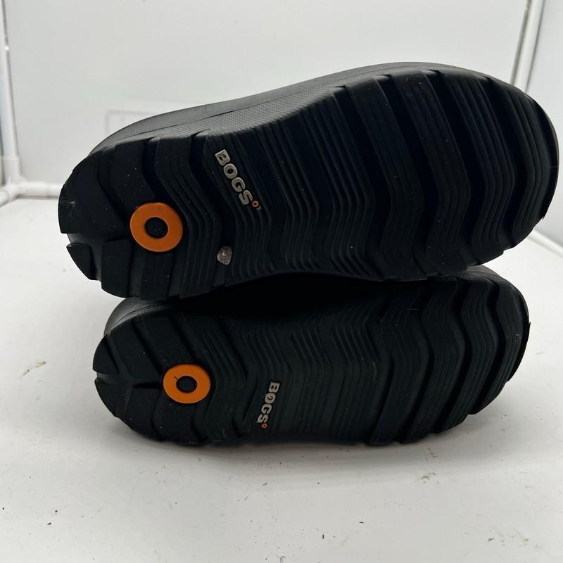 Bogs Snow Boots Kids Youth 13 Neo Classic Handle Pull On Black Winter