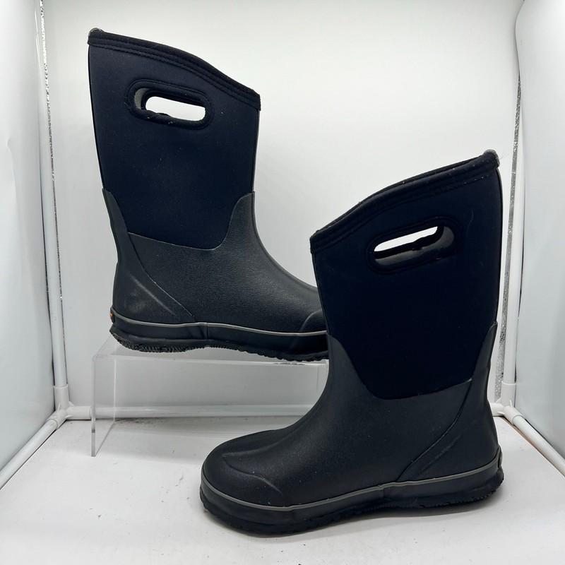 Bogs Snow Boots Kids Youth 6 Classic High Handle Pull On Black Winter
