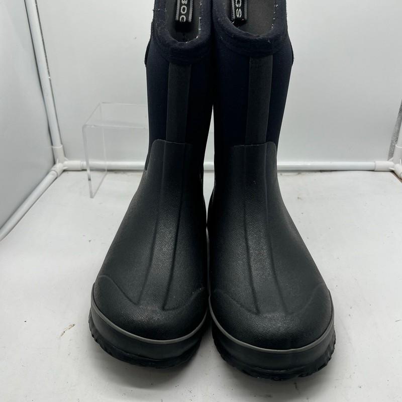 Bogs Snow Boots Kids Youth 6 Classic High Handle Pull On Black Winter