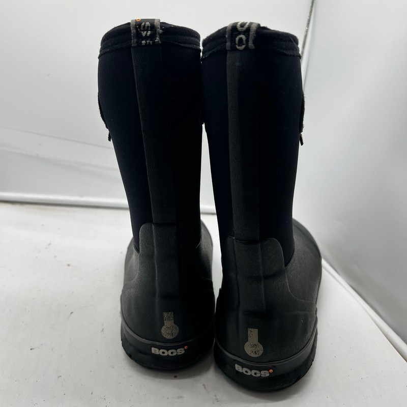 Bogs Snow Boots Kids Youth 6 Classic High Handle Pull On Black Winter