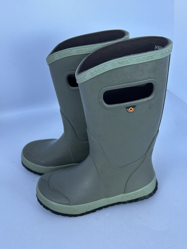 Bogs Solid High Waterproof Boots Youth Size 1 Green Outdoor Rain Snow Eu 31