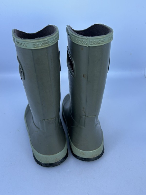 Bogs Solid High Waterproof Boots Youth Size 1 Green Outdoor Rain Snow Eu 31