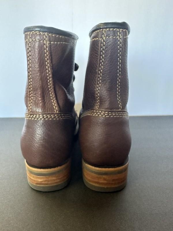 BOM Texas Lace Up Boots Size 6Y Brown Leather