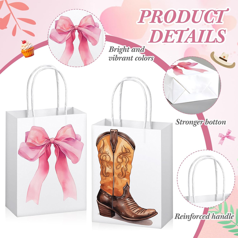 Boots Or Bows Gender Reveal Decorations 24 Pcs Boots Or Bows Gender Reveal Pape
