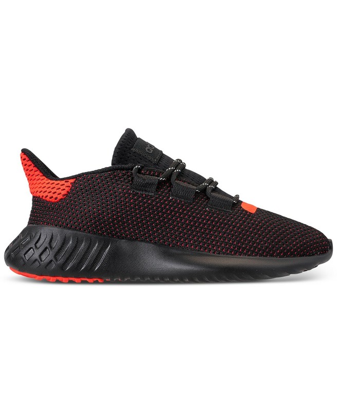 Boy's Adidas Tubular Dusk J B22487 "Solar Red" "Burrito Tongue"