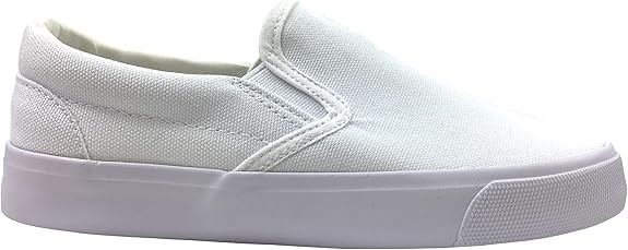 Boy's Girl's Toddlers Canvas Sneakers Slip-On White Sneakers Casual Skin-Friendl