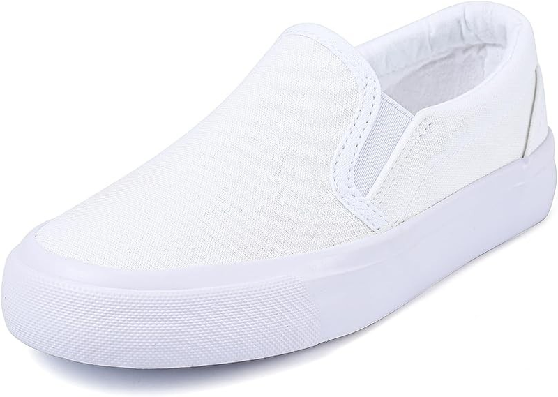 Boy's Girl's Toddlers Canvas Sneakers Slip-On White Sneakers Casual Skin-Friendl