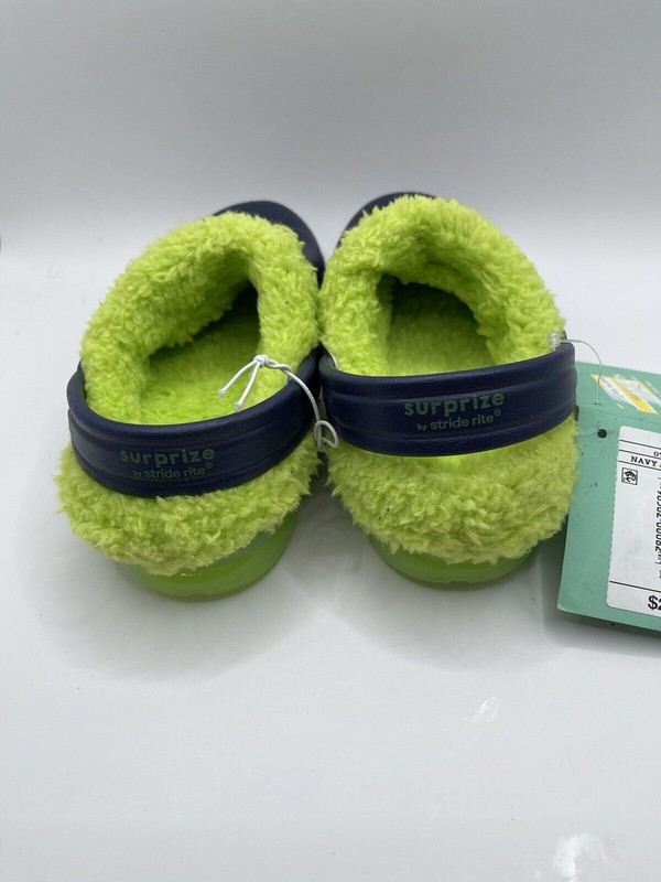 Boy's Light-Up Fur Clog Shoes Size 7M & 9M