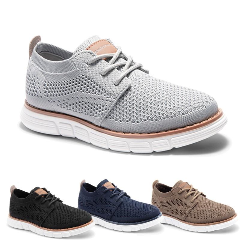 Boy's Sneakers Oxfords Casual Dress Easy On & Off Lace-Up Walking Shoes