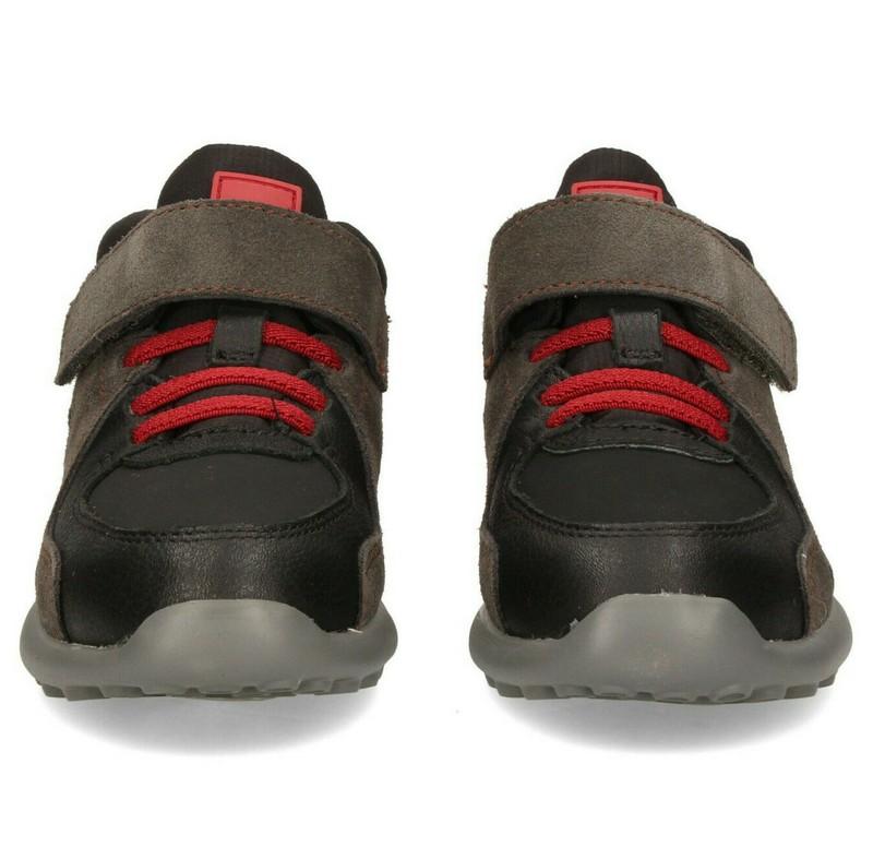 Boys Camper Driftie Ankle Sneaker Black Red Insulated Shoes NEW