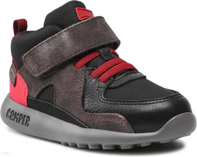 Boys Camper Driftie Ankle Sneaker Black Red Insulated Shoes NEW
