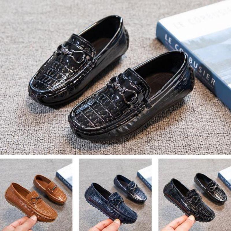 Boys Fashion Leather Shoes School Kids Party Wedding Dress Shoes Casual Loafers