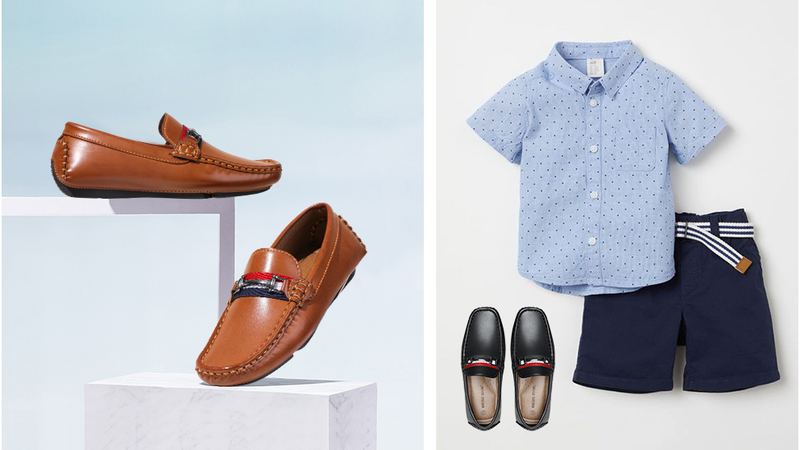 Boys Formal Dress Shoes Comfortable Slip On Loafer Shoes Slip-On Hot