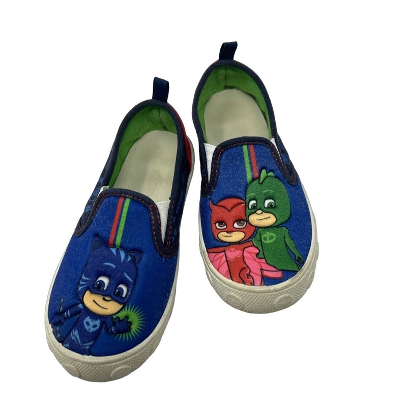 Boys/Girls Canvas Slip On Sneakers From PJ Masks - Size 10