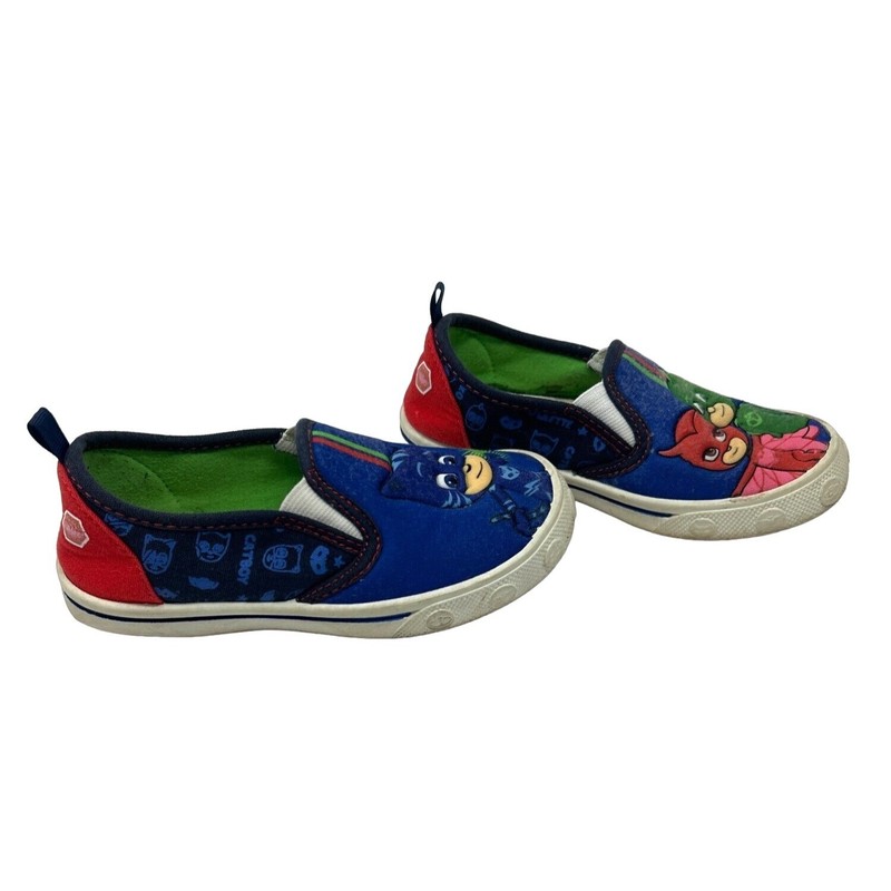 Boys/Girls Canvas Slip On Sneakers From PJ Masks - Size 10