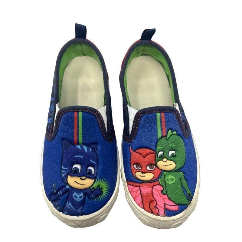 Boys/Girls Canvas Slip On Sneakers From PJ Masks - Size 10