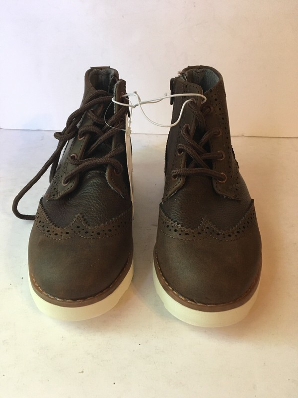 Boys' Kevin Wingtip Fashion Dress Boots - Cat & Jack Brown 1