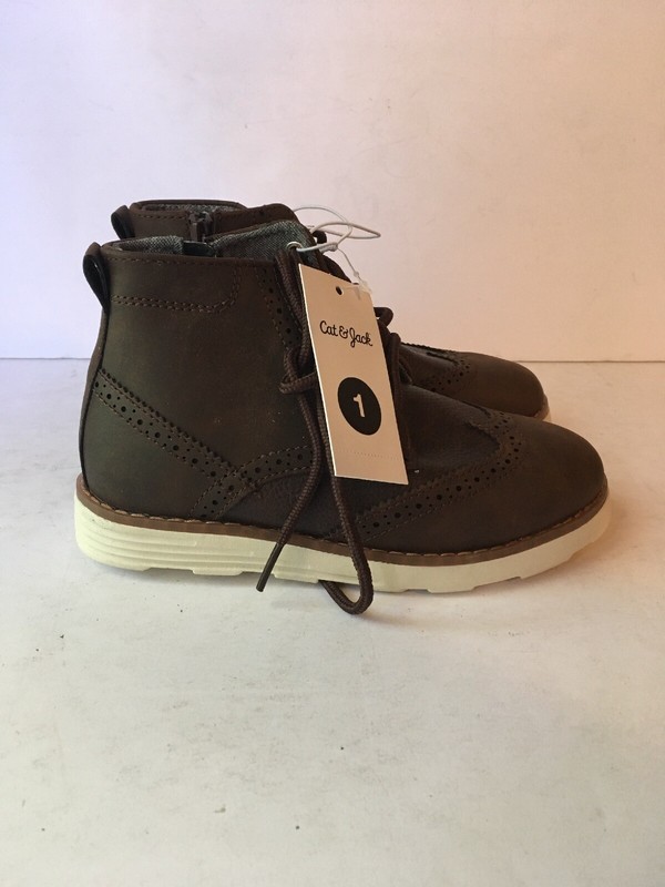 Boys' Kevin Wingtip Fashion Dress Boots - Cat & Jack Brown 1