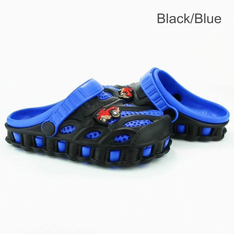 Boys Kids Garden Clogs Shoes Toddler Slip-On Casual Two-tone Slipper Sandals