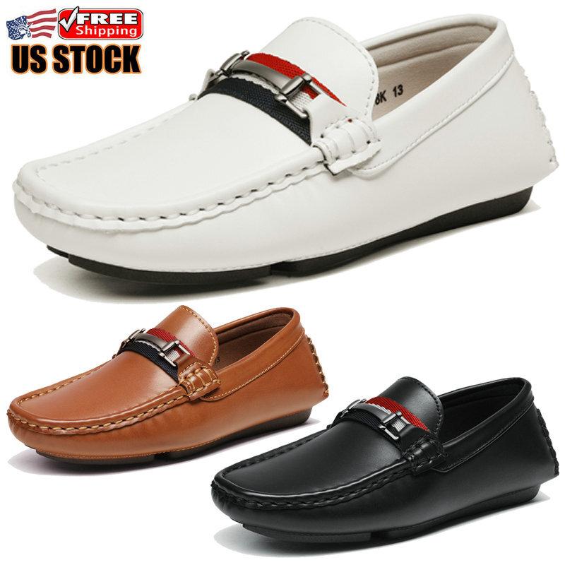 Boys Kids Toddlers Slip On Loafers Shoes Comfort Formal Dress Shoes