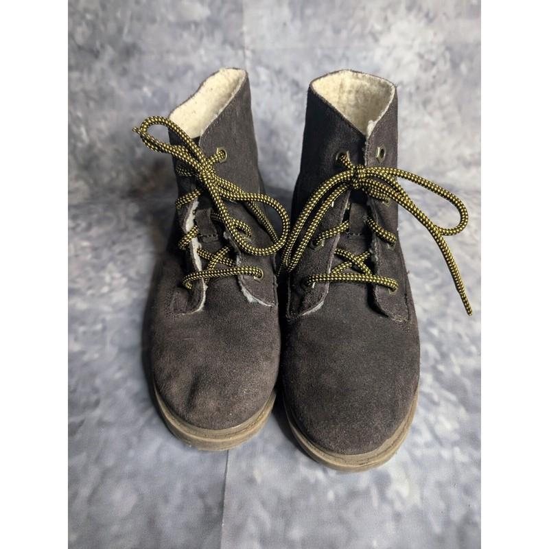 Boys Lands End Brown Fleece Lined Boots Size 2