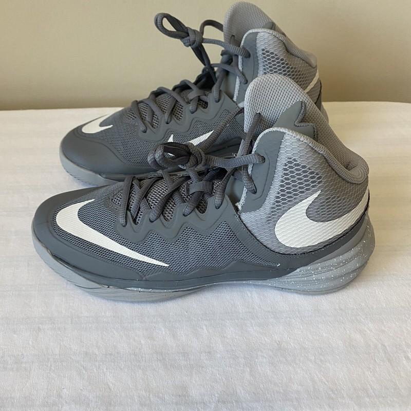 Boys Nike Prime Hype DF II (GS) Cool Grey/White Wolf Grey-Black - Size 7Y