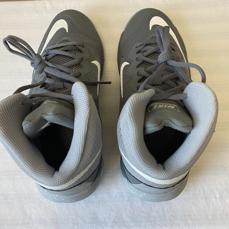 Boys Nike Prime Hype DF II (GS) Cool Grey/White Wolf Grey-Black - Size 7Y