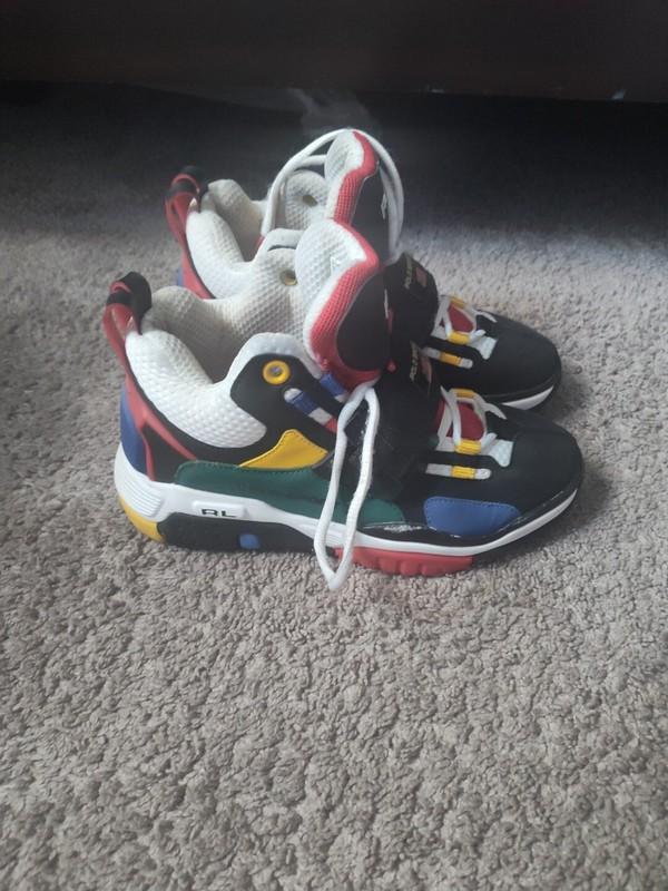 Boys Ralph Lauren Polosport P100 Sneakers Size 6 Multi Color